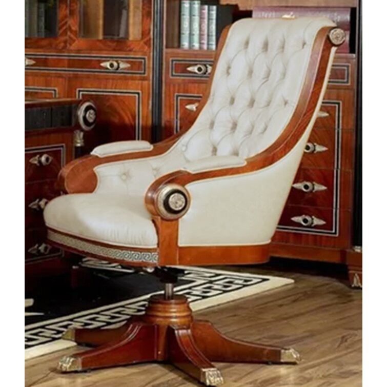 Charlton Home Agbogla Genuine Leather Executive Chair Wayfair